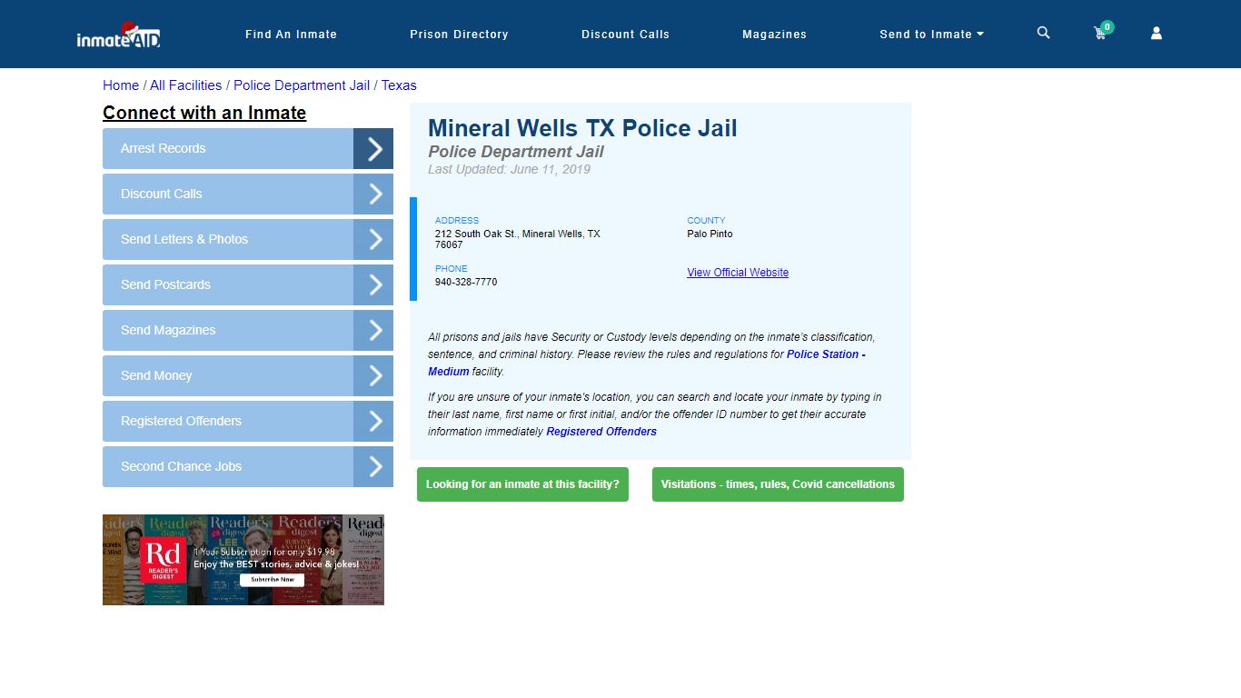Mineral Wells TX Police Jail & Inmate Search - Mineral Wells, TX